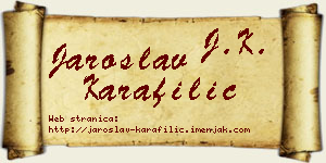 Jaroslav Karafilić vizit kartica